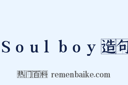 Soulboy造句是什么意思的图片